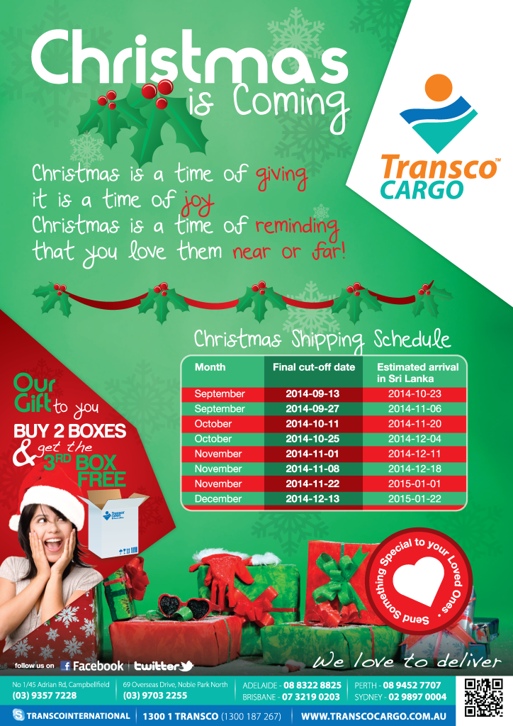 Transco Cargo Australia - transco_christmas_ad_2014_pahana